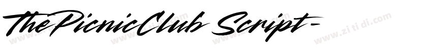 ThePicnicClub Script字体转换 ThePicnicClub Script字体转换